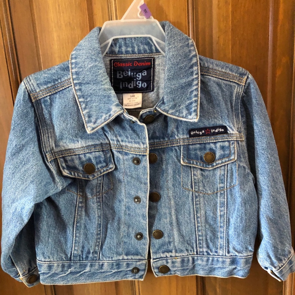 Denim Jean jacket. Gently worn. Size/24months.